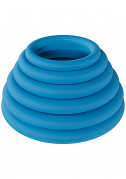 LEVELZ - Classic Silicone Cock Ring Set of 6 All Sizes - Teal