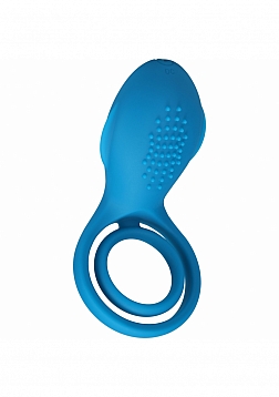 LEVELZ - Vibrating Cock and Ball Ring  with Winged Stimulator - Teal