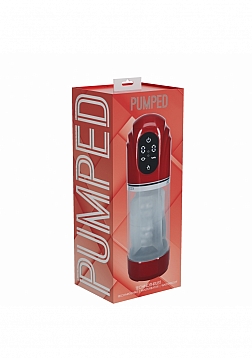 PUMPED - TechnoThrust - Automatic Masturbator - Waterproof - 10 Function - Metallic Red