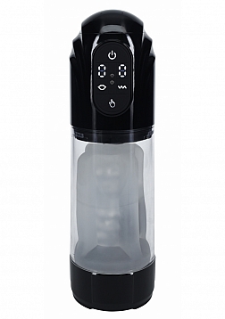 PUMPED - TechnoThrust - Automatic Masturbator - Waterproof - 10 Function - Black