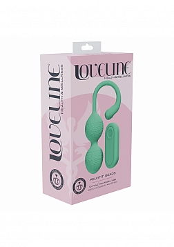Loveline - PelviFit Beads Kegel Vibe - 10 Function - Vibrating - Waterproof - Remote - Green