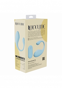 Loveline - Wave C-shape Vibe - 10 Function - Vibrating - Waterproof - Remote - Blue