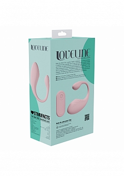Loveline - Wave C-shape Vibe - 10 Function - Vibrating - Waterproof - Remote - Pink