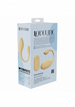 Loveline - Wave C-shape Vibe - 10 Function - Vibrating - Waterproof - Remote - Yellow