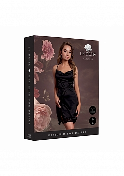 Wireless Lace Bodysuit with Adjustable Sliders - One Size - Black