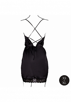 Wireless Lace Bodysuit with Adjustable Sliders - One Size - Black