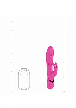 VIVE - Mimi - Rechargeable Triple Motor - G-Spot Vibrating and Tapping Rabbit - Pink