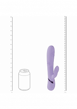 VIVE - Fronda - Rechargeable Triple Motor - G-Spot VIbrating and Tapping Leaf Clit Stimulator - Lave