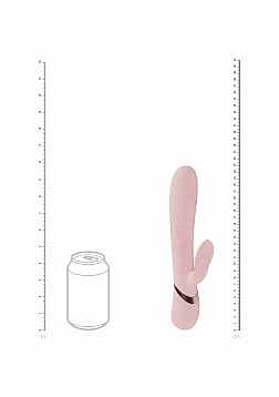 VIVE - Fronda - Rechargeable Triple Motor - G-Spot VIbrating and Tapping Leaf Clit Stimulator - Pink