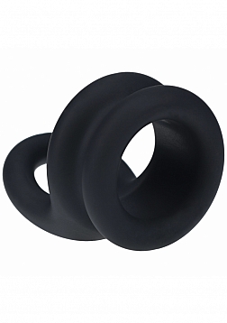 LEVELZ - Wide Double O Silicone Cock Ring - S - Black