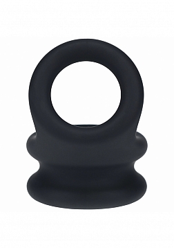 LEVELZ - Wide Double O Silicone Cock Ring - M - Black