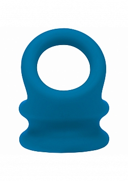 LEVELZ - Wide Double O Silicone Cock Ring - M - Teal