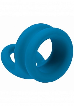 LEVELZ - Wide Double O Silicone Cock Ring - M - Teal