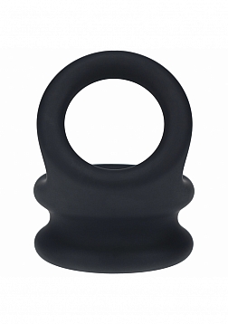 LEVELZ - Wide Double O Silicone Cock Ring - L - Black