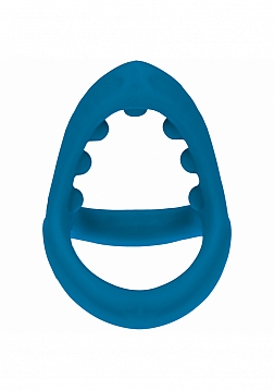 LEVELZ - Soft Bead Grip Silicone Cock & Ball Ring - Teal