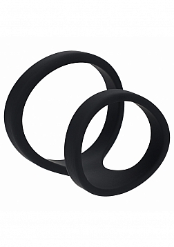 LEVELZ - 2 Loop Silicone Cock Ring - Black