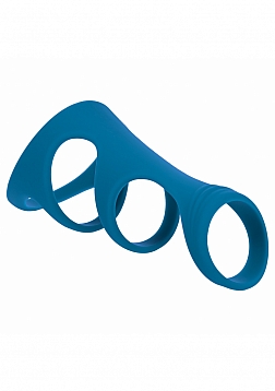 LEVELZ - 3 Loop Silicone Cock Ring - Teal