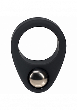 LEVELZ - Liquid Silicone Single Weighted Ball Cock Ring - Black