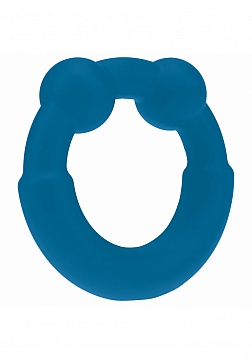 LEVELZ - Metal & Silicone Cock Ring - Teal