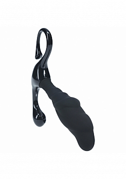 LEVELZ - Rippled with Hard Loop Silicone Prostate Massager - S - Black