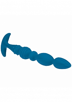 LEVELZ - Multi Textured Silicone Flared Anal Probe - Teal