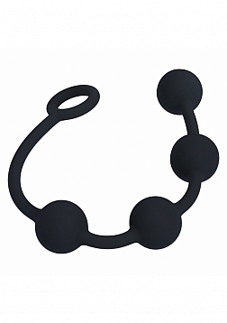 LEVELZ - Round Silicone Anal Balls - M - 30mm - Black