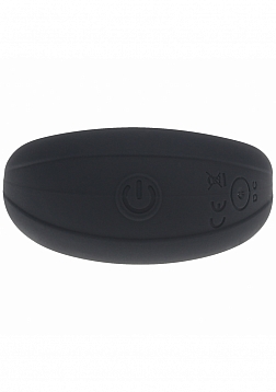 LEVELZ - Vibrating Liquid Silicone Cock & Ball Ring - Black