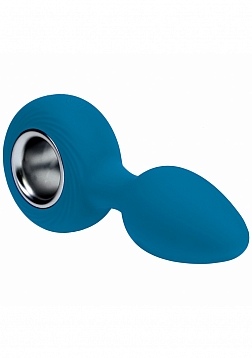 LEVELZ - Vibrating Silicone Anal Plug with Loop - Teal