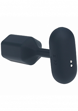 LEVELZ - Hexagonal Vibrating Silicone Anal Plug - Medium - Black