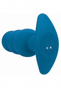 LEVELZ - Tri Bulb Vibrating Silicone Anal Plug - Teal