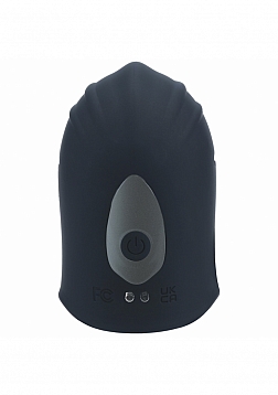 LEVELZ - Adjustable Vibrating Silicone Penis Head Stimulator - Black