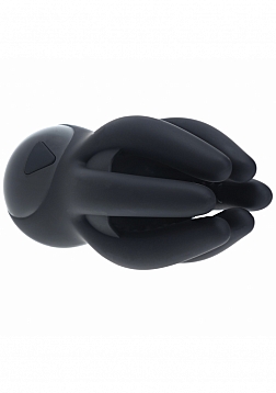 LEVELZ - Digital Vibrating Silicone Penis Head Stimulator with Tentacles - Black