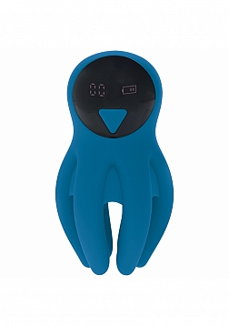 LEVELZ - Digital Vibrating Silicone Penis Head Stimulator with Tentacles - Teal