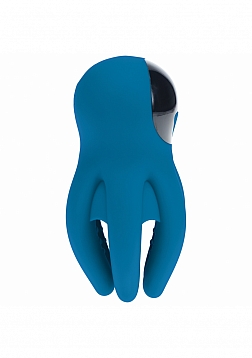 LEVELZ - Digital Vibrating Silicone Penis Head Stimulator with Tentacles - Teal