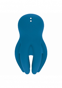 LEVELZ - Digital Vibrating Silicone Penis Head Stimulator with Tentacles - Teal