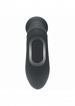LEVELZ - Vibrating - Heating - Bendable - Tapping Beaded Silicone Prostate Stimulator - Black