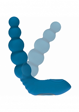 LEVELZ - Vibrating - Heating - Bendable - Tapping Beaded Silicone Prostate Stimulator - Teal