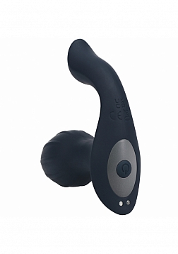 LEVELZ - Vibrating & Rotating Silicone Anal Plug with Ball Stimulator - Black