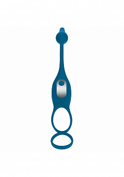 LEVELZ - Vibrating Silicone Prostate Stimulator with Cock & Ball Ring - Teal