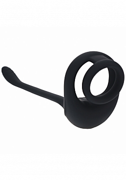 LEVELZ - Dual Motor Silicone Cock Ring with Prostate Stimulator - Black