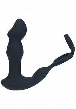 LEVELZ - Remote Control Vibrating, Thrusting & Come-Hither Silicone Prostate Stimulator with Cock Ri