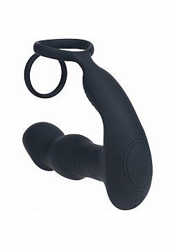 LEVELZ - Remote Control Vibrating, Thrusting & Come-Hither Silicone Prostate Stimulator with Cock Ri