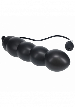 LEVELZ - Beaded Inflatable Silicone Anal Plug - Black
