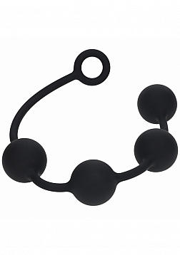 LEVELZ - Round Silicone Anal Balls - XL - 50mm - Black