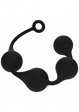 LEVELZ - Waterdrop Silicone Anal Balls - XXL - 60mm - Black