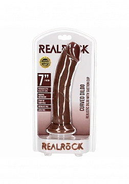 RealRock Realistic Skin - Curved Realistic Dildo with Suction Cup - 7\