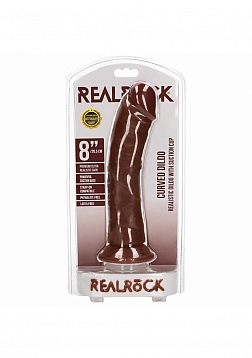 RealRock Realistic Skin - Curved Realistic Dildo with Suction Cup - 8\
