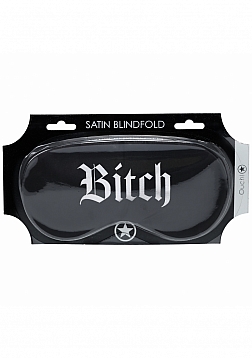 Ouch! - Bitch - Printed Mask - Satin - Black