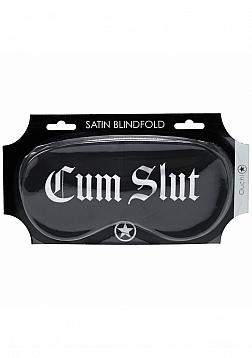 Ouch! - Cum Slut - Printed Mask - Satin - Black