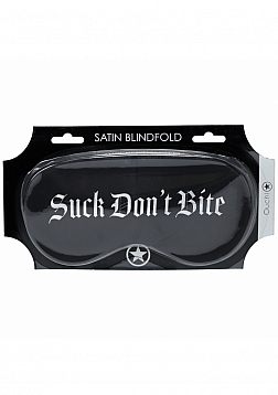 Ouch! - Suck Don\'t Bite - Printed Mask - Satin - Black